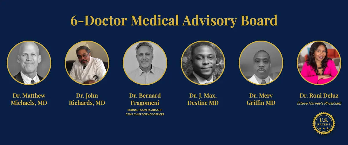 6-Doctor Medical Advisory Board with U.S. Patent badge